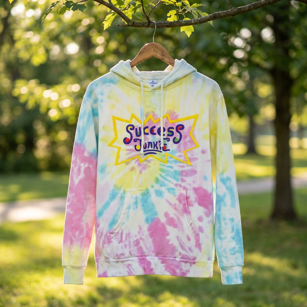 Rugrats Themed-Success Junkie Tie-Dye Hoodie
