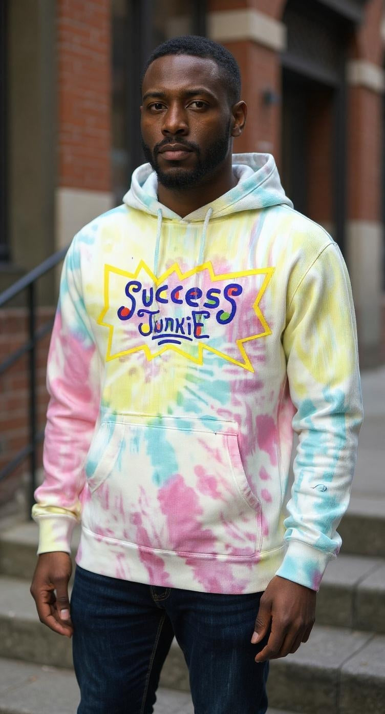 Rugrats Themed-Success Junkie Tie-Dye Hoodie